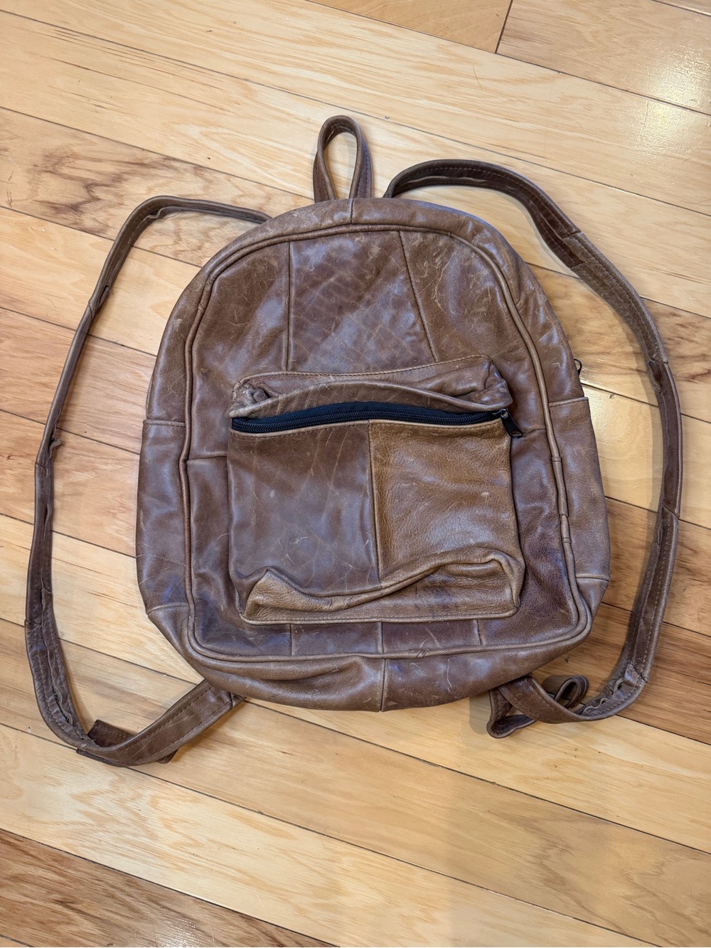 Genuine Leather Backpack Distressed Boho Mexico - Picture 4 of 15